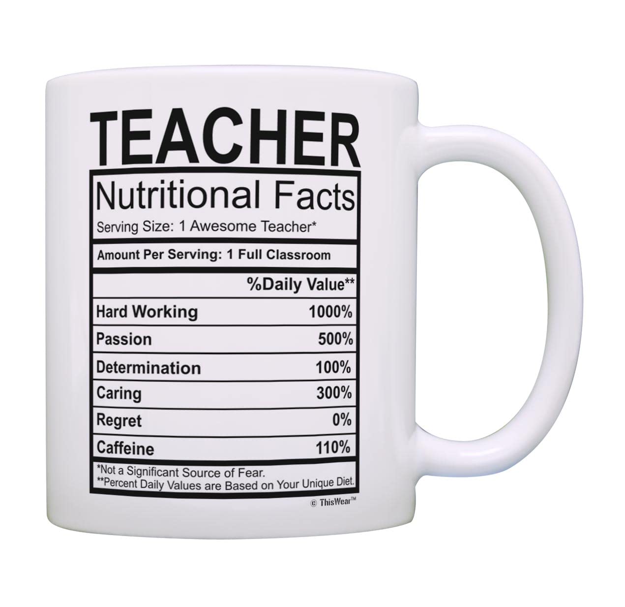Book Cover Teacher Gifts for Women Teacher Nutritional Facts Teacher Appreciation Gifts Funny Teacher Mug 11oz Ceramic Coffee Mug White 1 11oz White