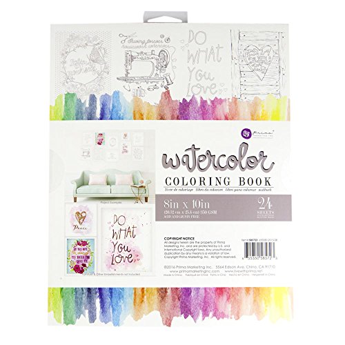 Prima Marketing 585723 8x10 Watercolor Coloring Book