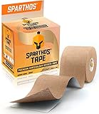 Sparthos Kinesiology Tape - Incredible Support for Pro Athletic Sports and Recovery - Free Kinesio Taping Guide! - Breast Waterproof Tex Rock Bra Gold Lift Tapes - Uncut (Beige)