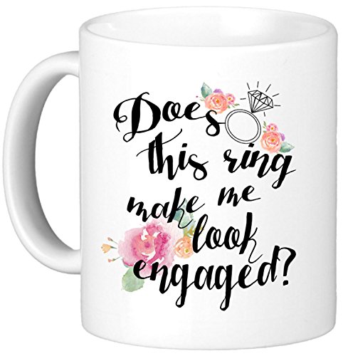 Book Cover Oh, Susannah Does This Ring Make Me Look Engaged? 11Oz Mug - White Gift Box Does This Ring Make Me Look Engaged?
