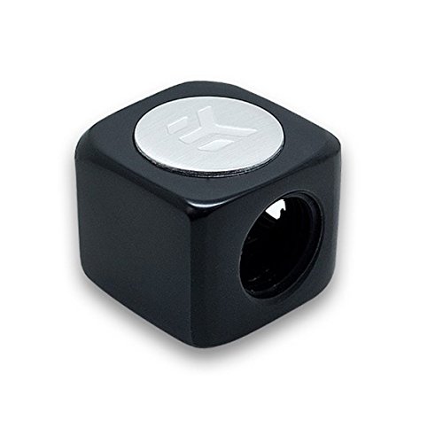 EKWB EK-AF G1/4" T-Splitter Fitting, 3x Female Ports, Black