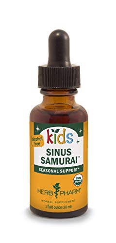 Book Cover Herb Pharm Kids Certified- Alcohol-Free Sinus Samurai Liquid Herbal Formula, Organic, 1 Fl Oz