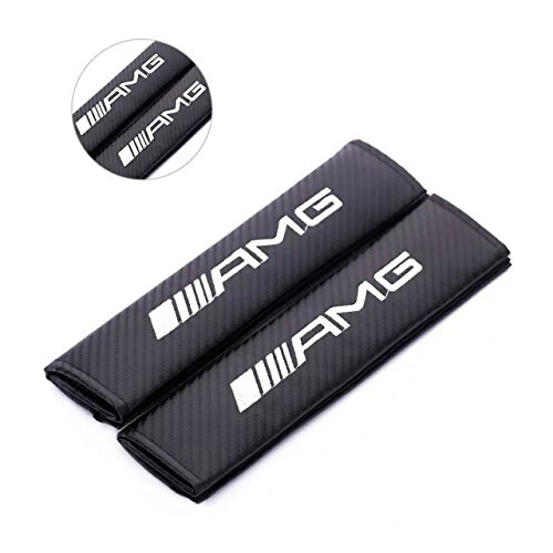Amooca Spec-R ///AMG Carbon Fiber Seat Belt Cover Shoulder Pad Cushion - 1 pair