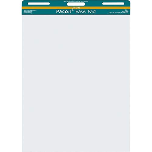Pacon Easel Pad, Perforated, Unruled, 27" x 34", 50 Sheets, White (PAC3385)
