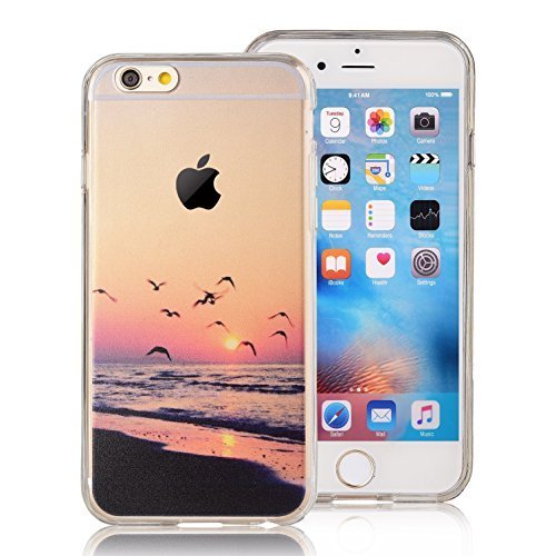 iPhone 6/6s Plus Case, COSANO Premium Quality UV Print Protective Case Hard Back Cover PC with Shock Absorbing TPU for 5.5 inches iPhone 6/6s Plus–(Beach Sunset)