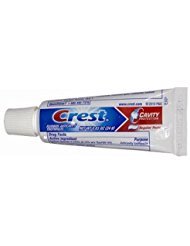 Book Cover Crest, Cavity Protection Fluoride Anticavity Toothpaste, 0.85 oz Travel Size (10 Pack)