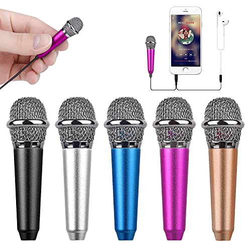 Uniwit Mini Portable Vocal/Instrument Microphone for Mobile Phone Laptop Notebook Apple iPhone Sumsung Android with Holder Clip - Rose Red,Auxiliary