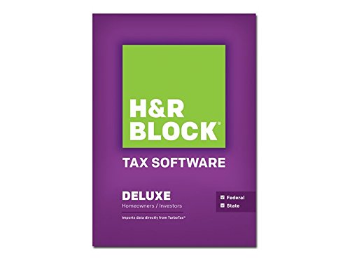 Book Cover H&R Block 2015 Deluxe + State Tax Software  - PC/Mac Disc