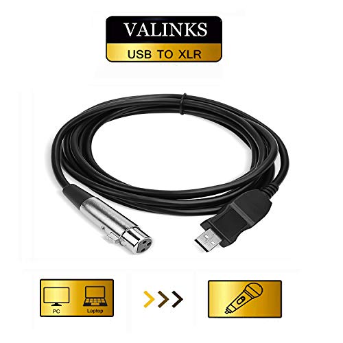Book Cover XLR Cable, VAlinks 10FT 3PIN XLR Female Microphone Cable Studio Audio Cable Connector Cords Adapter for Microphones or Instruments Recording Karaoke Singing - 3m/10ft