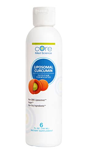 IV for Life Liposomal Curcumin by Core Med Science - 250mg - 6 Fl Oz Liquid - High Absorption Curcumin Supplement - Made in USA