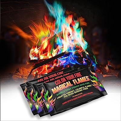 Magical Flames 25-pack: TWICE THE COLOR, half the price! Creates Vibrant, Rainbow Colored Flames