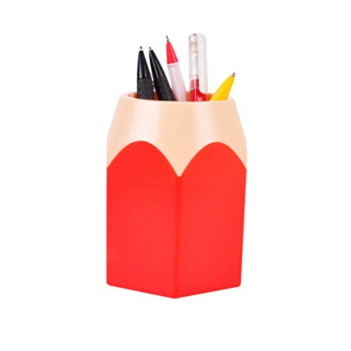 Book Cover DZT1968Â® Pen&Pencil Makeup Brush Holders Desk Storage Organizer Office Supplies (Red)