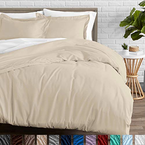Bare Home Duvet Cover and Sham Set - Twin/Twin Extra Long - Premium 1800 Ultra-Soft Brushed Microfiber - Hypoallergenic, Easy Care, Wrinkle Resistant (Twin/Twin XL, Ivory)