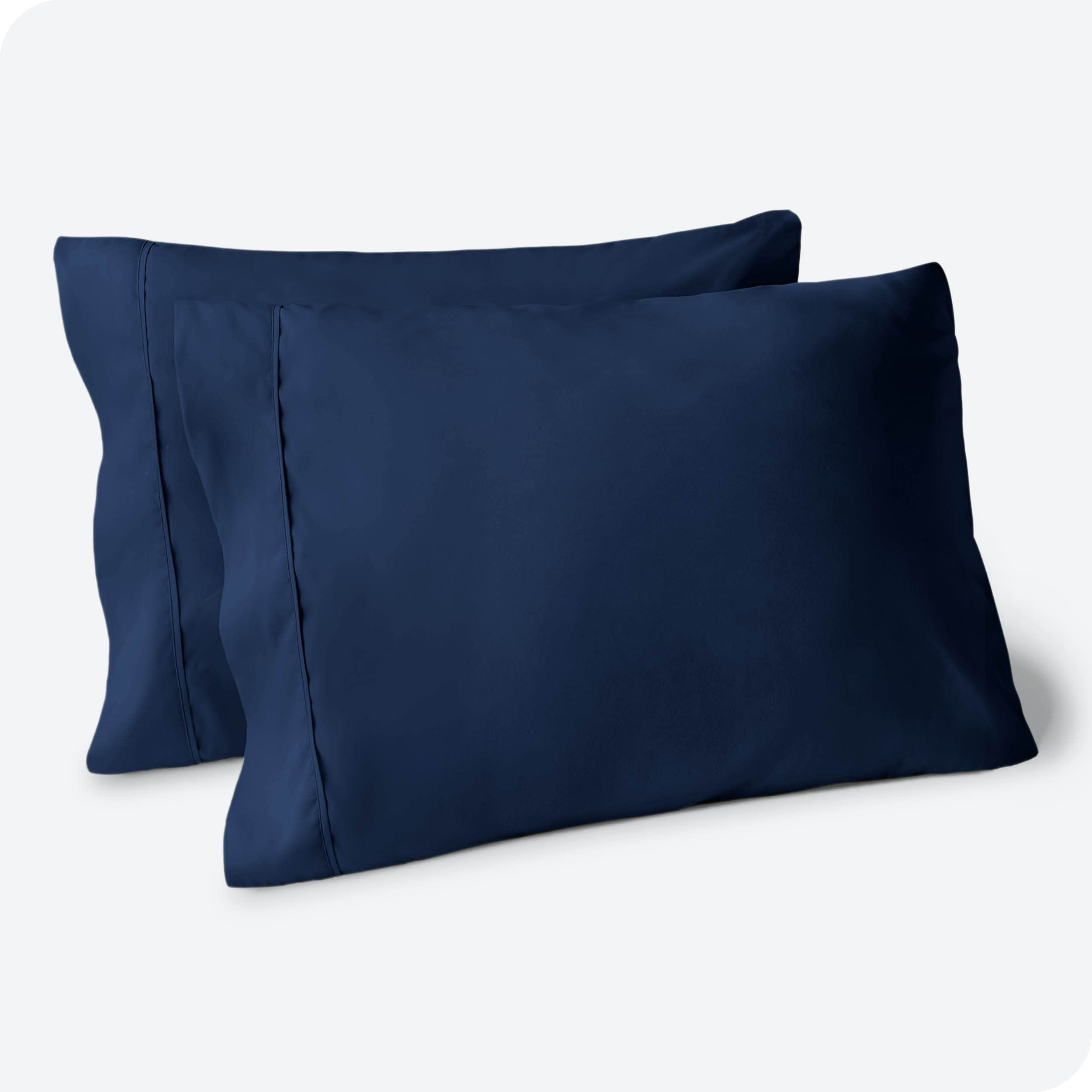 Book Cover Bare Home Microfiber Pillow Cases - Standard/Queen Size Set of 2 - Cooling Pillowcases - Double Brushed - Dark Blue Pillowcases 2 Pack - Easy Care (Standard Pillowcase Set of 2, Dark Blue)