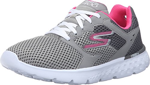 Skechers Performance Women's Go Run 400 Running Shoe,Charcoal/Hot Pink,8 M US