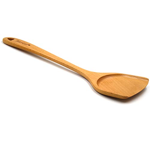 Bamber Wooden Wok Spatula Set Wood Turner with Long Handle