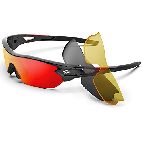 TOREGE Polarized Sports Sunglasses for Men Women Cycling Running Driving Fishing Glasses TR002