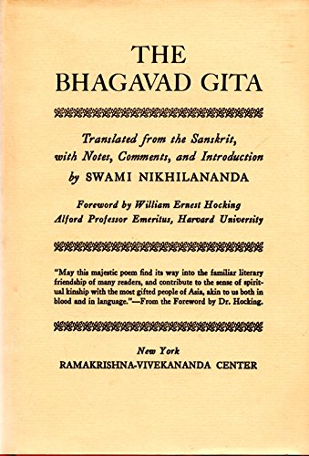 Bhagavad Gita by Swami Nikhilananda (1986-06-01)