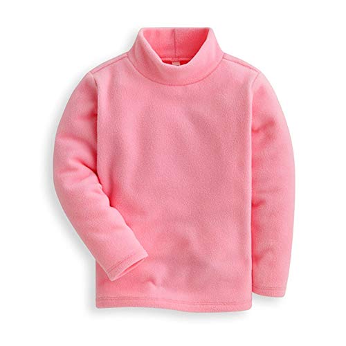 Mud Kingdom Kids Fleece Shirts High Collar Soft Tops Unisex