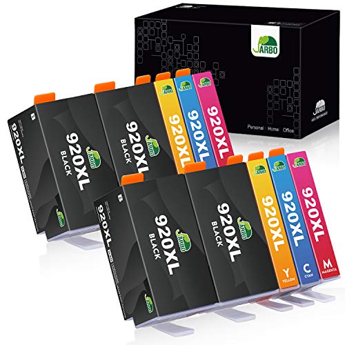 Book Cover JARBO Compatible Ink Cartridge Replacement for HP 920XL 920 High Yield, 10 Packs (4 Black 2 Cyan 2 Megenta 2 Yellow), Compatible with HP Officejet 6500 6000 7000 7500 6500A 7500A Printer