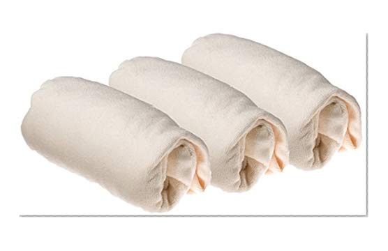 Easy Dort Pack de 3 Housses pour Matelas à Langer en Coton Écru 50 x 70/80 cm