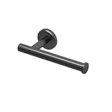Gatco 4243MX Latitude II, Euro Tissue Holder in Matte Black, 6.88"