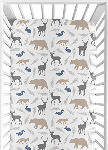 Book Cover Sweet Jojo Designs Fitted Crib Sheet for Woodland Animals Baby/Toddler Bedding Set Collection - Animal Print