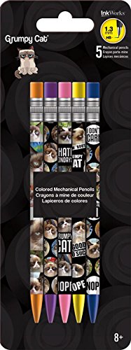 Book Cover Trends International Grumpy Cat Colored Mechanical Pencils (5 Pack)