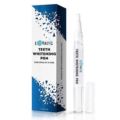 LOVATIC Teeth Whitening Pen - 2 Packs - Advance Teeth Whitening Solution - 35% Carbamide Peroxide - Safe, Convenient and Effective