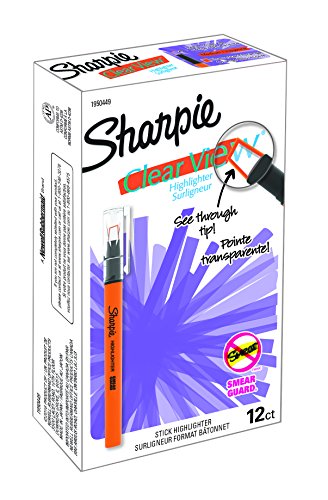 SHARPIE Clear View Highlighter Stick, Orange, Box of 12 (1950449)