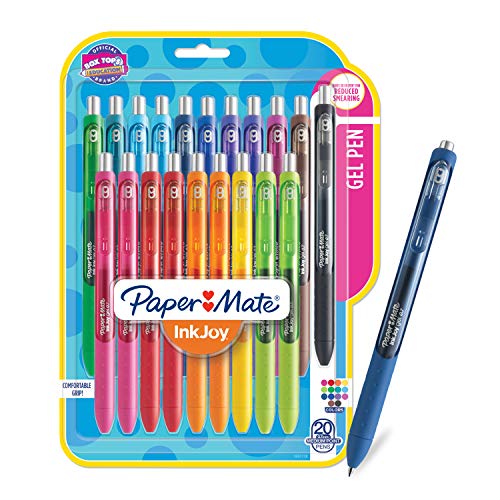 Book Cover Paper Mate InkJoy Gel Pens, Medium Point, Assorted Colors, 20 Count - 1951718