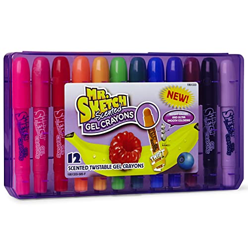 Book Cover Mr. Sketch Scented Twistable Gel Crayons, Assorted, 12 Pack
