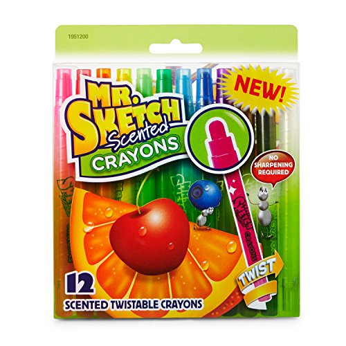 Book Cover Mr. Sketch 1951200  Scented Twistable Crayons, Assorted Colors, 12-Count