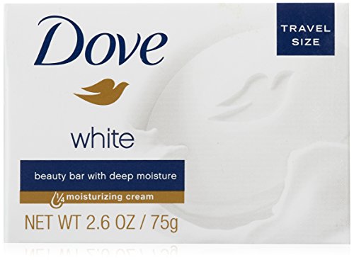 Book Cover Dove White Travel Size Bar Soap With Moisturizing Cream 2.6 oz (Pack of 12)