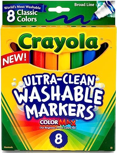 Washable Broad Point Markers (8/Pack) [Set of 2]