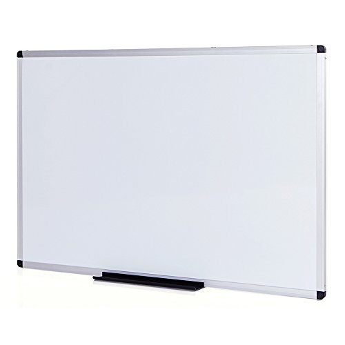 VIZ-PRO Dry Erase Board/Whiteboard, Non-Magnetic, 60" L x 36" W, Wall Mounted Board for School Office and Home