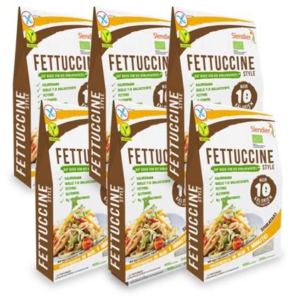Shirataki Slendier pâtes de konjac biologique - paque de Fettuccine-Style ( 6 x 400 g)