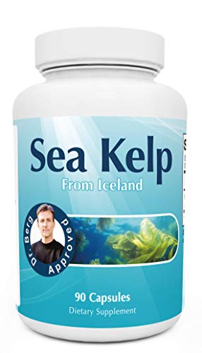 Dr. Berg's Icelandic Sea Kelp Supplement - Pure Healthy Icelandic Sea Kelp - Thyroid-Healthy Support - Natural Iodine & Sea Nutrients - 90 Capsules