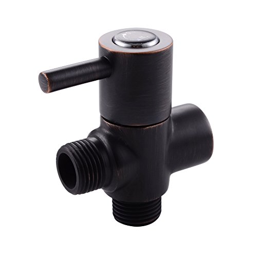 KES SOLID Brass Shower Arm Diverter Valve Bathroom Universal Shower System Component Replacement Part for Hand Held Showerhead and Fixed Spray Head Oil Rubbed Bronze, PV14-7