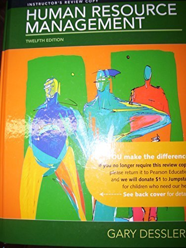 Human Resource Management, by Dessler, 12th Edition, US by Gary Dessler (2011-01-01)