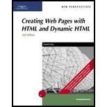 New Perspectives on Creating Web Pages with HTML and Dynamic HTML, 2nd Edition by Patrick Carey (2003-04-21)