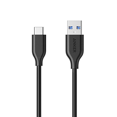 Book Cover Anker USB C Cable, PowerLine USB 3.0 to USB C Charger Cable (3ft) with 56k Ohm Pull-up Resistor for Samsung Galaxy Note 8, S8, S8+, S9, Oculus Quest, Sony XZ, LG V20 G5 G6, HTC 10 (Black)