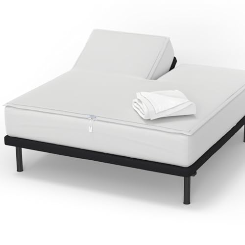QuickZip Fitted Plus Spare Bundle: 1 Fitted Sheet (Base + Zip Sheet) & 1 Zip Sheet - Easy to Change, Won’t Pop Off