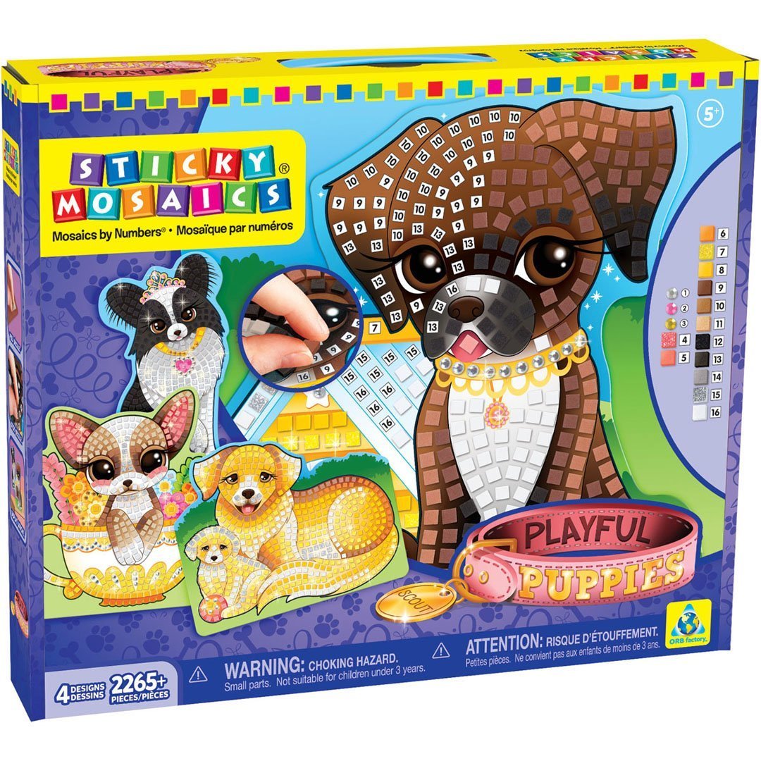 The Orb Factory Sticky Mosaics Playful Puppies Craft Kit