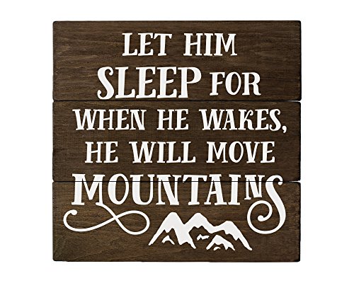Let Him Sleep for When He Wakes Sign Boy Nursery Decor Rustic Nursery Decor Rustic Woodland Nursery Adventure Nursery Travel Nursery