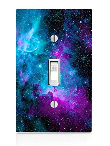 Trendy Accessories Decorative Nebula Galaxy Space Design Pattern Print Image Light Switch Wall Plate Cover (NOT A Decal) Actual Printed Outlet Cover
