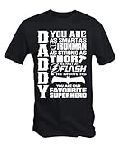 6TN Men's Daddy Superhero T Shirt (Black,XL)