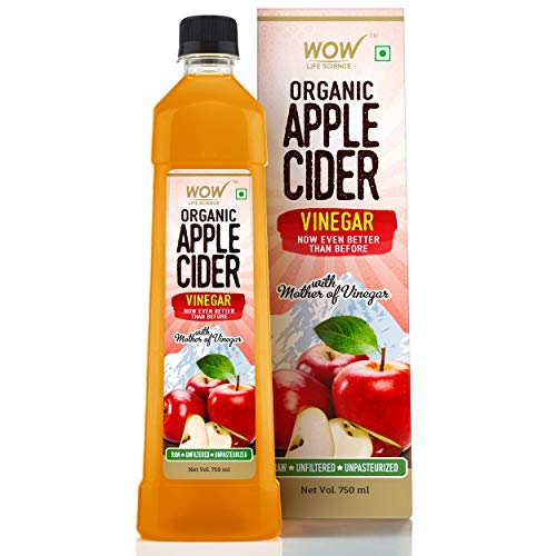 WOW Organic Raw Apple Cider Vinegar - with strand of mother - Not from concentrate - 750mL