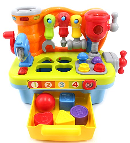 Book Cover PowerTRC Little Engineer Multifunctional Musical Learning Tool Workbench For Kids