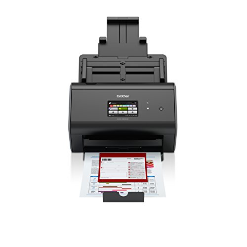 Brother ImageCenter ADS-2800W Wireless Document Scanner, Multi-Page Scanning, Color Touchscreen, Integrated Image Optimization, High-Precision Scanning, Continuous Scan Mode, Black